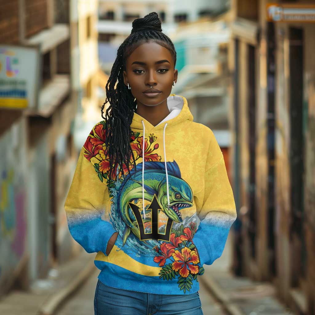 Black Barbadians Mahi-mahi Trident Hoodie - African Pride