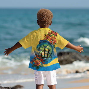 Black Barbadians Mahi-mahi Trident Kid Hawaiian Shirt - African Pride