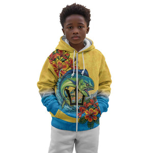 Black Barbadians Mahi-mahi Trident Kid Hoodie - African Pride