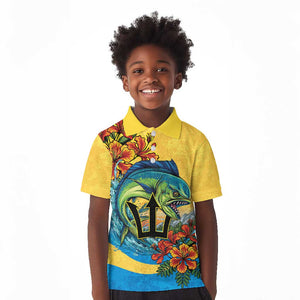 Black Barbadians Mahi-mahi Trident Kid Polo Shirt - African Pride