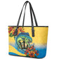 Black Barbadians Mahi-mahi Trident Leather Tote Bag - African Pride