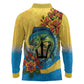 Black Barbadians Mahi-mahi Trident Long Sleeve Polo Shirt - African Pride