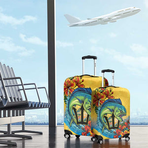 Black Barbadians Mahi-mahi Trident Luggage Cover - African Pride