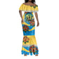 Black Barbadians Mahi-mahi Trident Mermaid Dress - African Pride