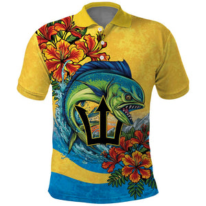 Black Barbadians Mahi-mahi Trident Polo Shirt - African Pride
