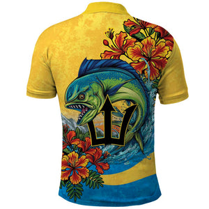 Black Barbadians Mahi-mahi Trident Polo Shirt - African Pride