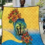 Black Barbadians Mahi-mahi Trident Quilt - African Pride