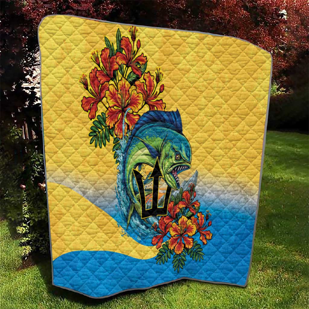 Black Barbadians Mahi-mahi Trident Quilt - African Pride