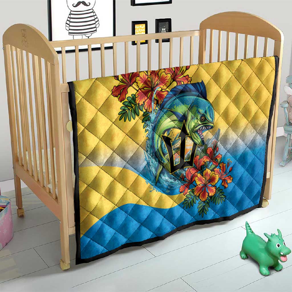 Black Barbadians Mahi-mahi Trident Quilt - African Pride