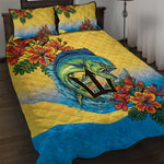Black Barbadians Mahi-mahi Trident Quilt Bed Set - African Pride