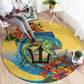 Black Barbadians Mahi-mahi Trident Round Carpet - African Pride