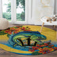 Black Barbadians Mahi-mahi Trident Round Carpet - African Pride