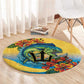Black Barbadians Mahi-mahi Trident Round Carpet - African Pride