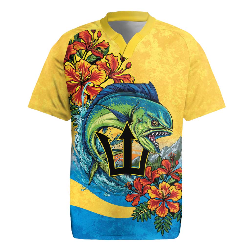 Black Barbadians Mahi-mahi Trident Rugby Jersey - African Pride