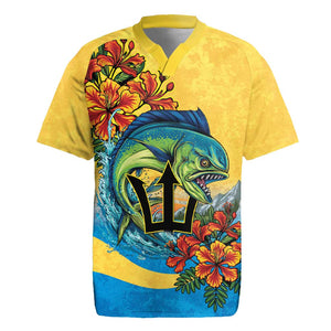 Black Barbadians Mahi-mahi Trident Rugby Jersey - African Pride