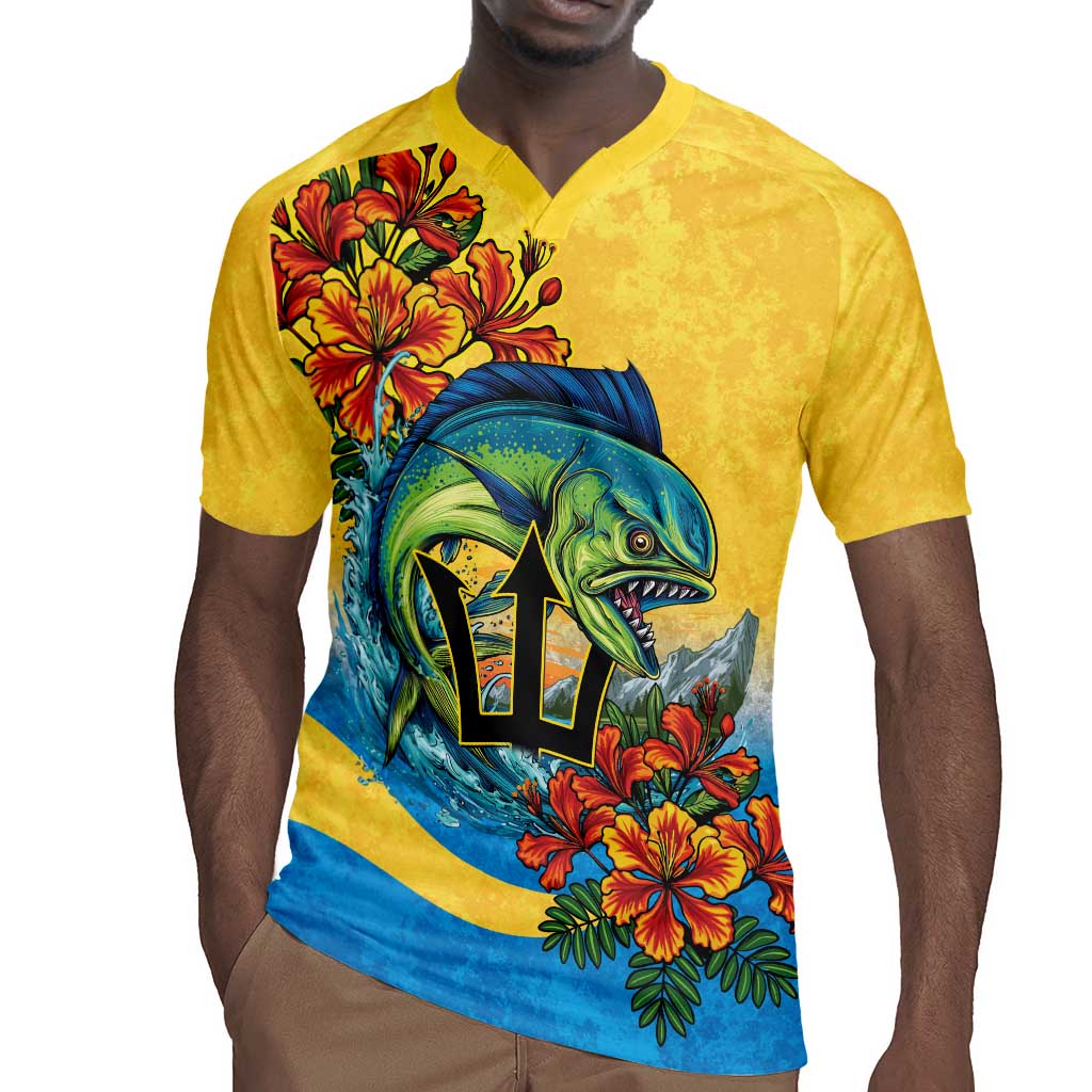 Black Barbadians Mahi-mahi Trident Rugby Jersey - African Pride