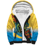Black Barbadians Mahi-mahi Trident Sherpa Hoodie - African Pride