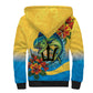 Black Barbadians Mahi-mahi Trident Sherpa Hoodie - African Pride