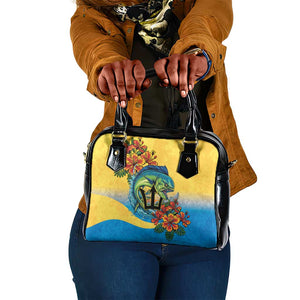 Black Barbadians Mahi-mahi Trident Shoulder Handbag - African Pride