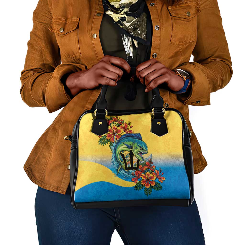 Black Barbadians Mahi-mahi Trident Shoulder Handbag - African Pride