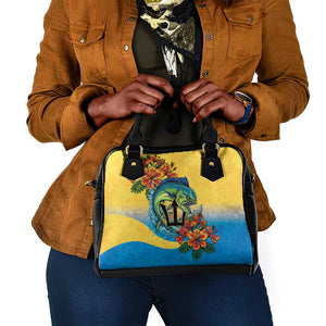 Black Barbadians Mahi-mahi Trident Shoulder Handbag - African Pride
