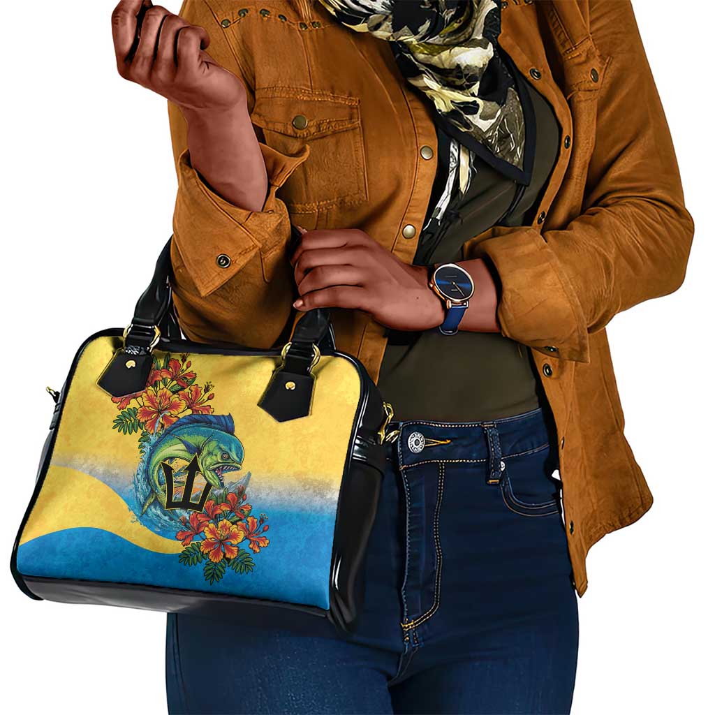 Black Barbadians Mahi-mahi Trident Shoulder Handbag - African Pride