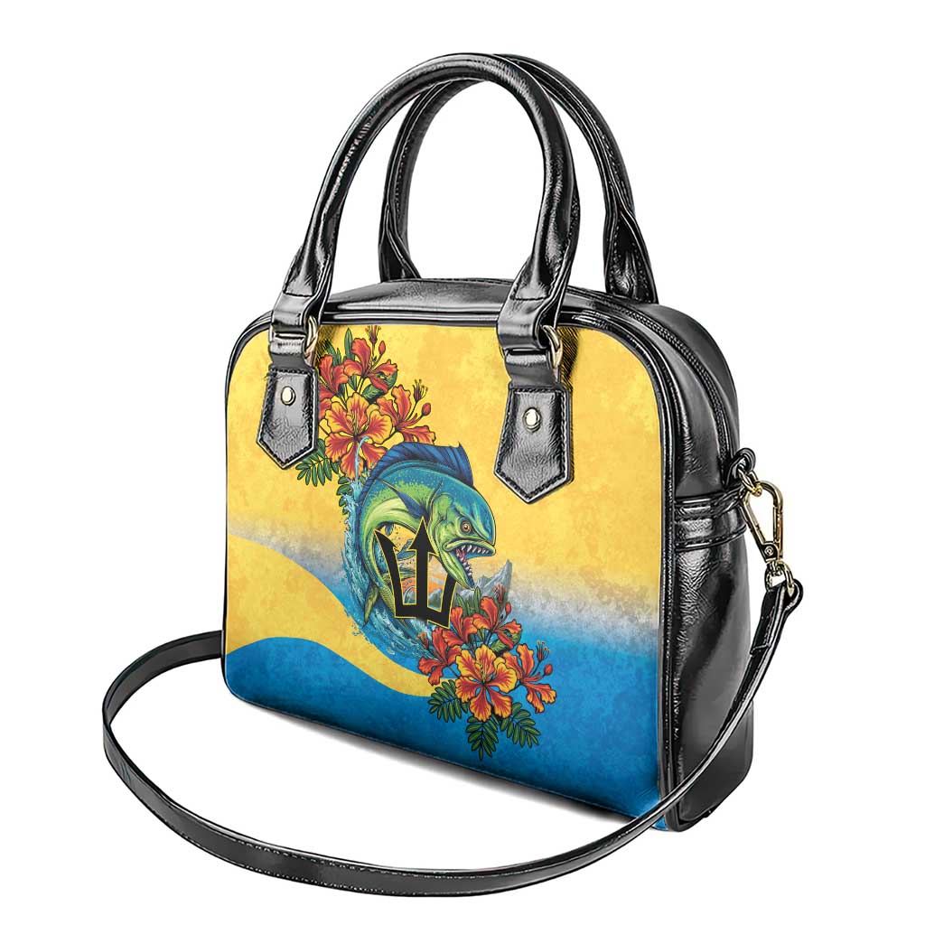 Black Barbadians Mahi-mahi Trident Shoulder Handbag - African Pride