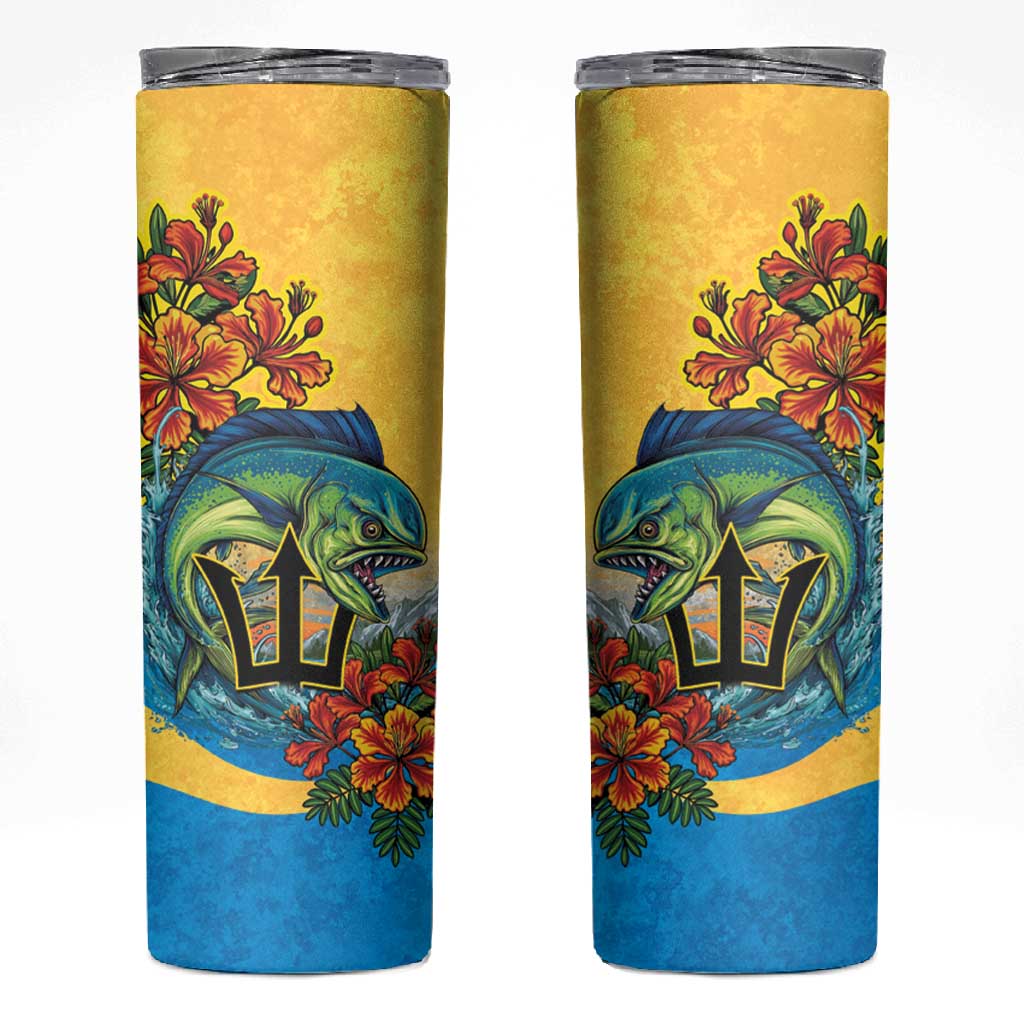 Black Barbadians Mahi-mahi Trident Skinny Tumbler - African Pride