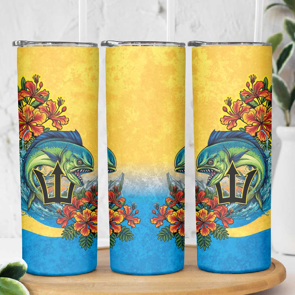 Black Barbadians Mahi-mahi Trident Skinny Tumbler - African Pride