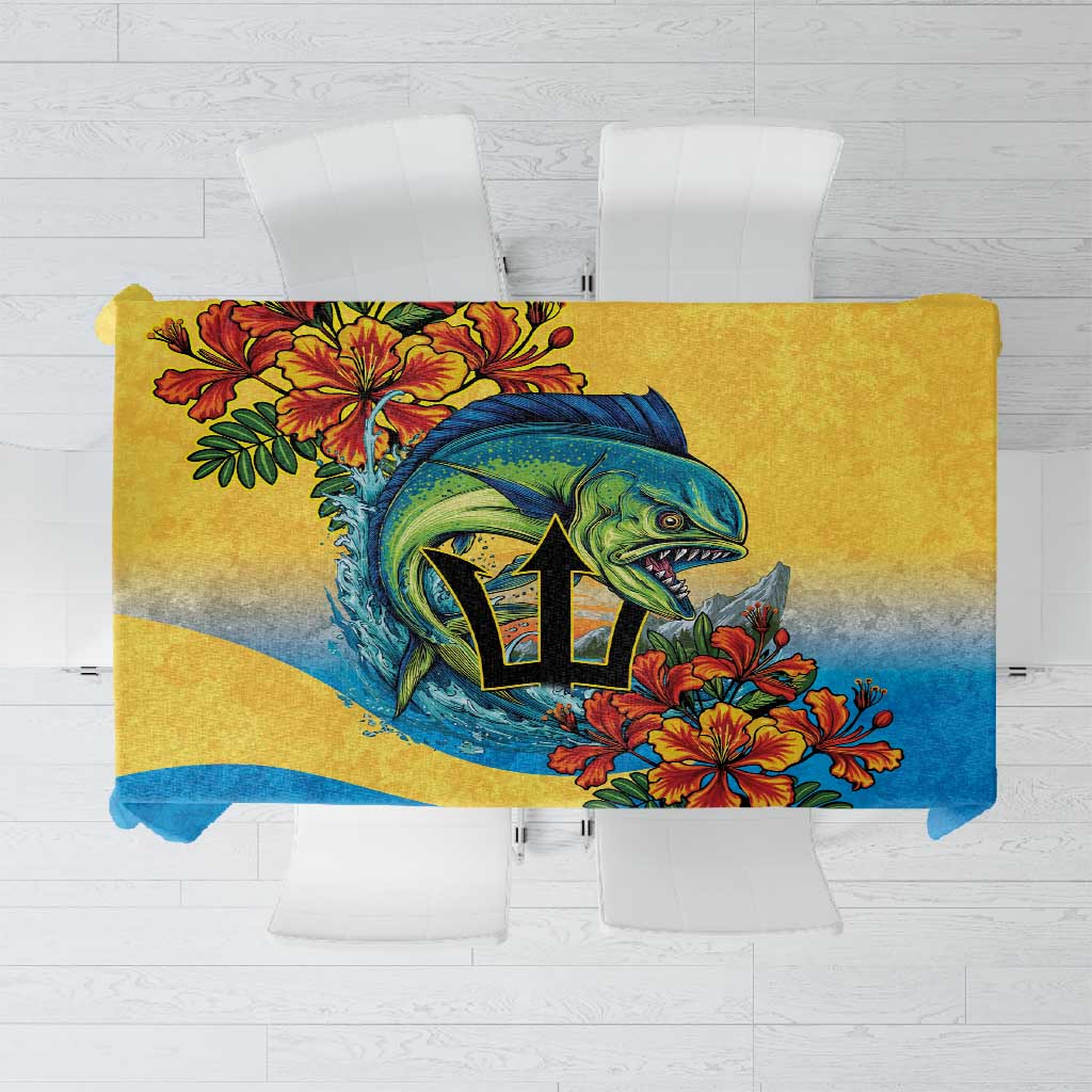 Black Barbadians Mahi-mahi Trident Tablecloth - African Pride