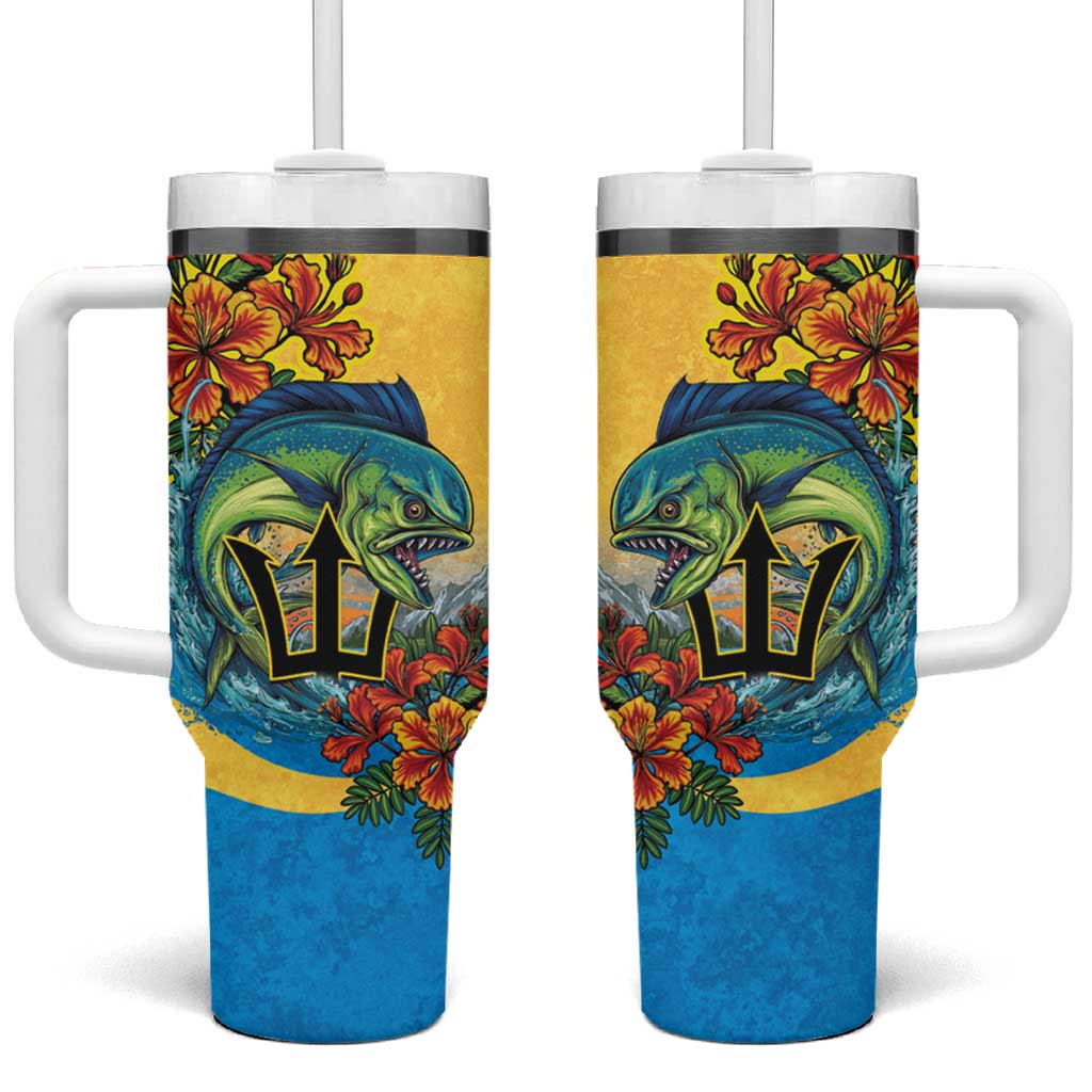 Black Barbadians Mahi-mahi Trident Tumbler With Handle - African Pride