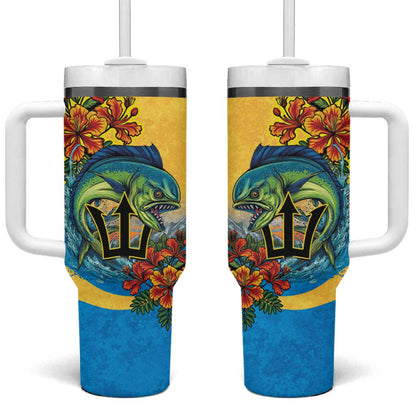 Black Barbadians Mahi-mahi Trident Tumbler With Handle - African Pride