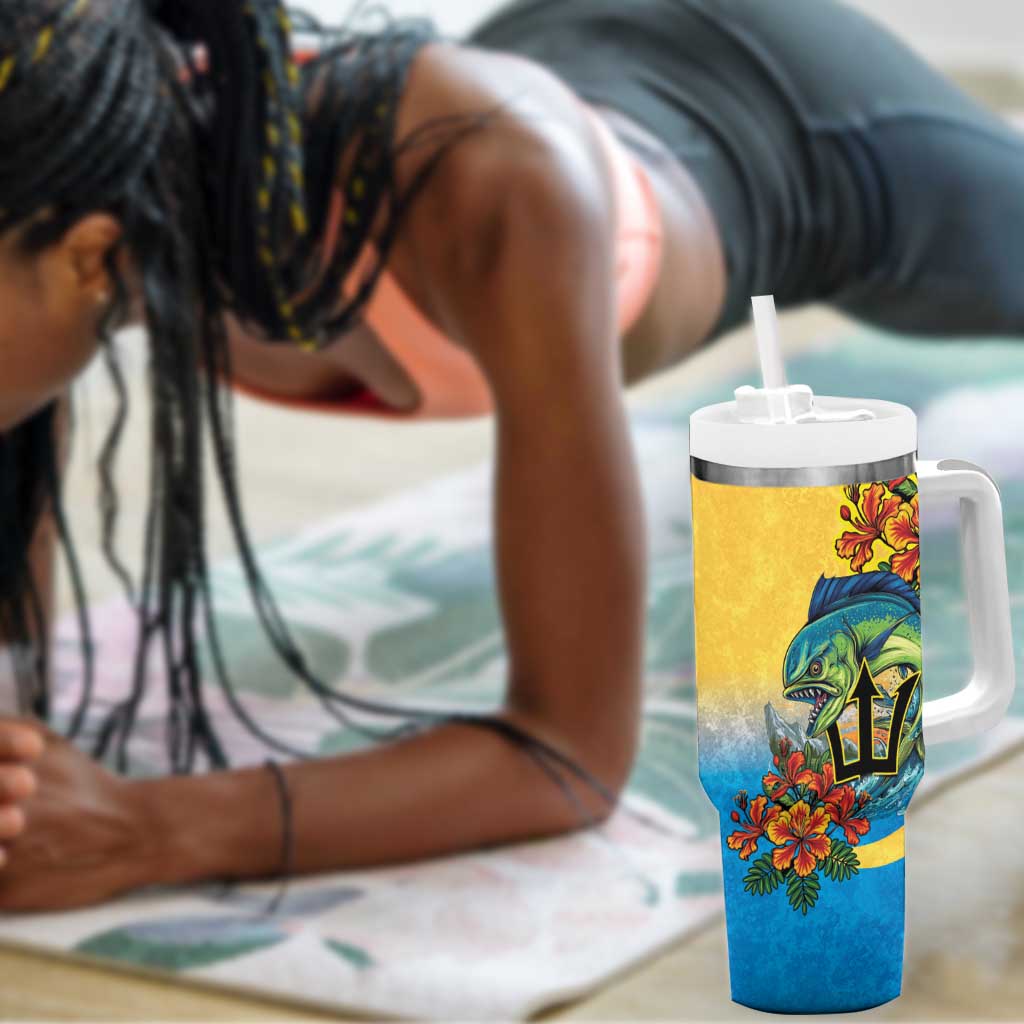 Black Barbadians Mahi-mahi Trident Tumbler With Handle - African Pride