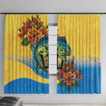 Black Barbadians Mahi-mahi Trident Window Curtain - African Pride