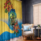 Black Barbadians Mahi-mahi Trident Window Curtain - African Pride