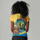 Black Barbadians Mahi-mahi Trident Women V-Neck T-Shirt - African Pride