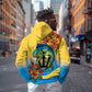Black Barbadians Mahi-mahi Trident Zip Hoodie - African Pride