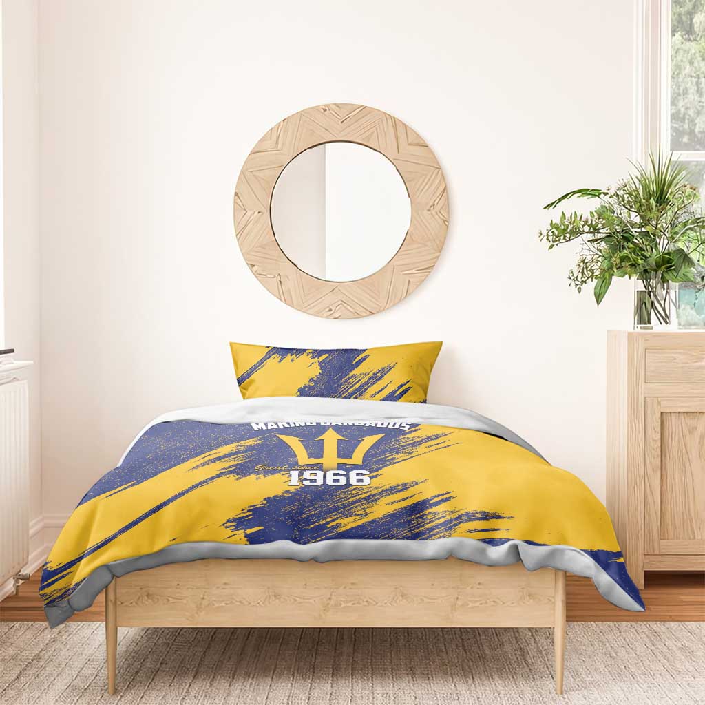 Black Barbadians Pride Est 1966 Bedding Set - African Pride