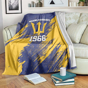 Black Barbadians Pride Est 1966 Blanket - African Pride