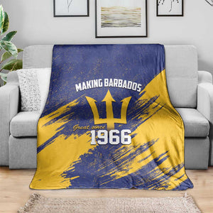 Black Barbadians Pride Est 1966 Blanket - African Pride
