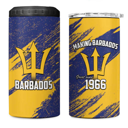 Black Barbadians Pride Est 1966 4 in 1 Can Cooler Tumbler - African Pride