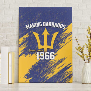 Black Barbadians Pride Est 1966 Canvas Wall Art - African Pride