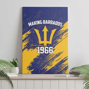 Black Barbadians Pride Est 1966 Canvas Wall Art - African Pride