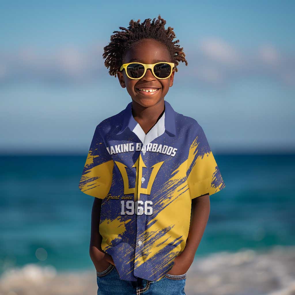 Black Barbadians Pride Est 1966 Kid Hawaiian Shirt - African Pride