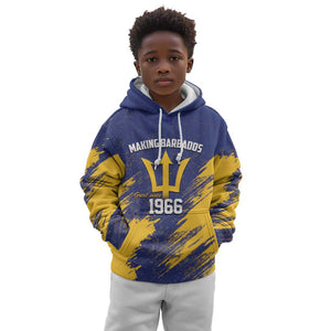 Black Barbadians Pride Est 1966 Kid Hoodie - African Pride