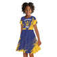 Black Barbadians Pride Est 1966 Kid Short Sleeve Dress - African Pride