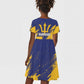 Black Barbadians Pride Est 1966 Kid Short Sleeve Dress - African Pride