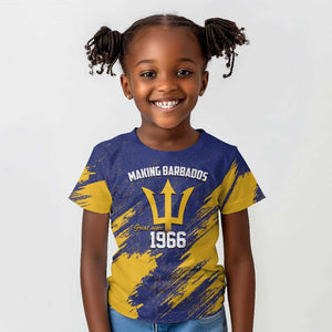 Black Barbadians Pride Est 1966 Kid T shirt - African Pride