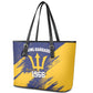 Black Barbadians Pride Est 1966 Leather Tote Bag - African Pride