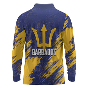 Black Barbadians Pride Est 1966 Long Sleeve Polo Shirt - African Pride